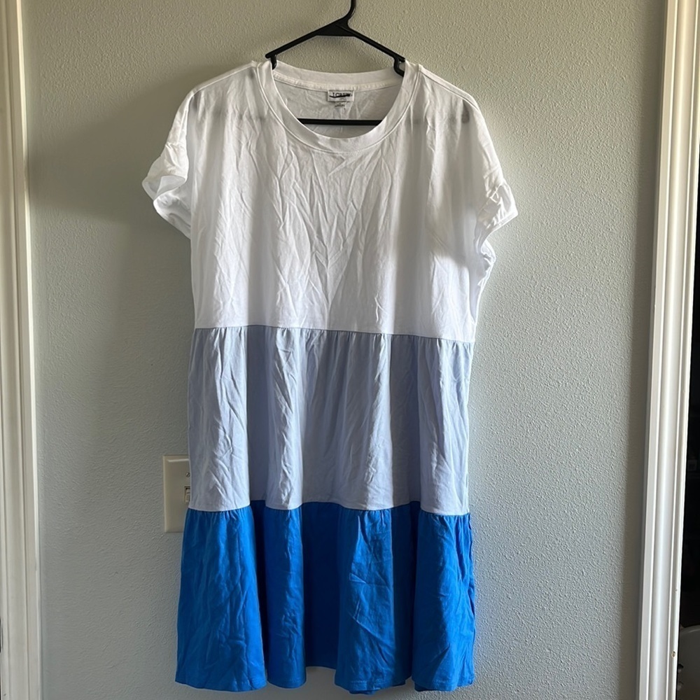 J. Crew Flutter-Sleeve T-shirt Dress - Picture 2 of 6